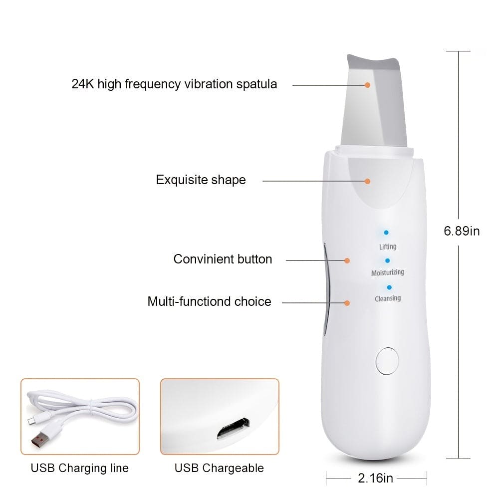 GlowWave Ultrasonic Skin Scrubber: Reveal Your Radiance