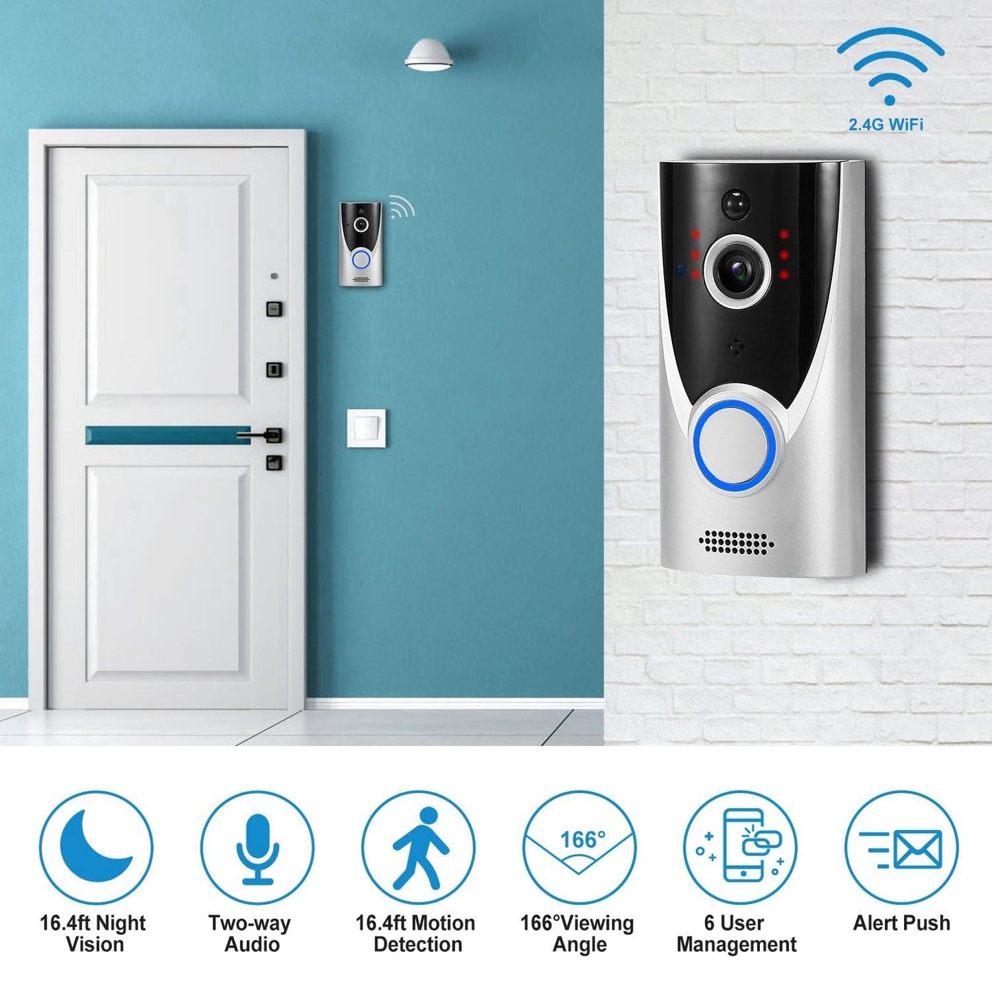 VisiLink WiFi Video Doorbell: Connect, See, and Secure