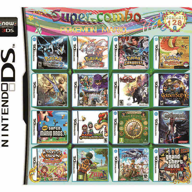 Ds Game Block 208-in-1 DS Game Pack – NewSpark