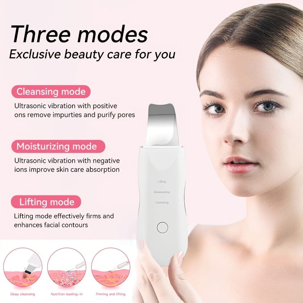 GlowWave Ultrasonic Skin Scrubber: Reveal Your Radiance