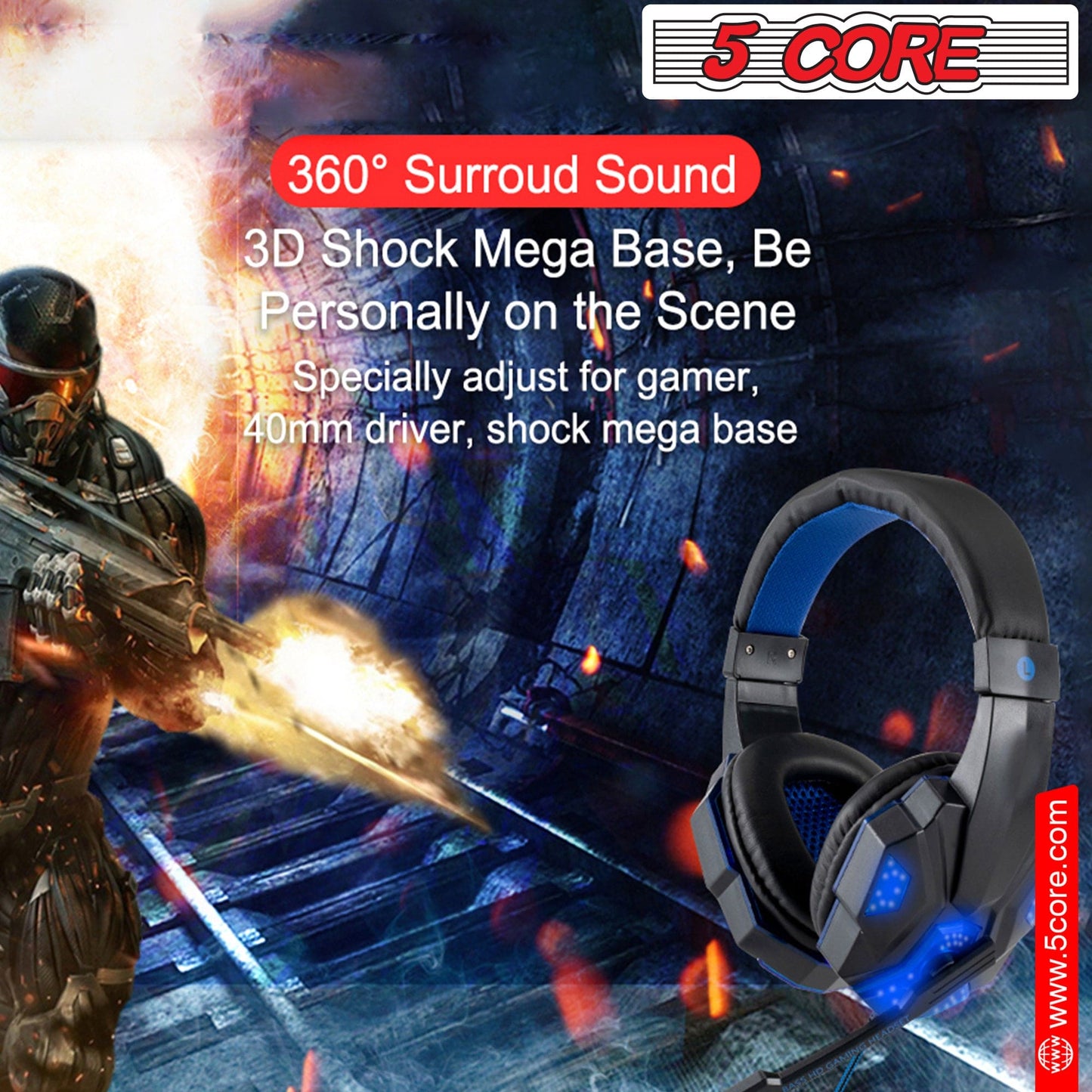 5Core Pro Gaming Headset: Immersive Gaming Headset Experience