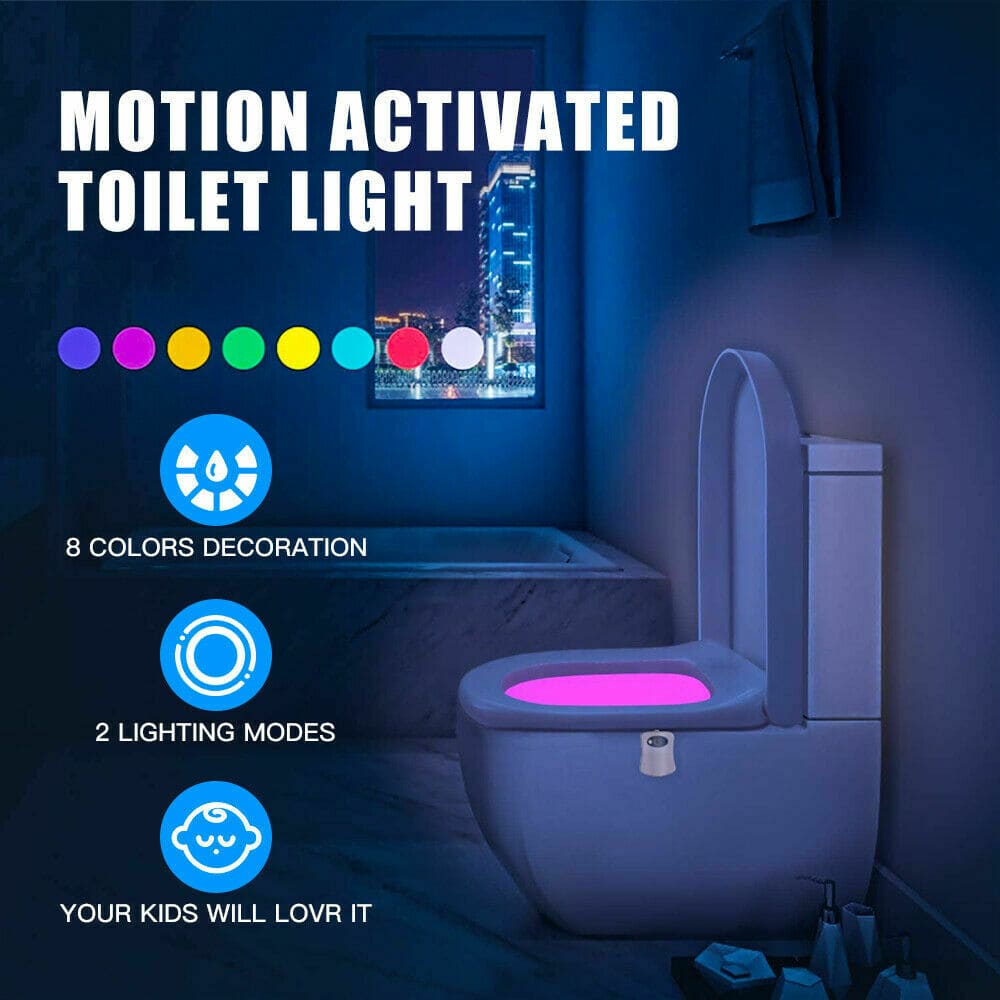 Motion Sensor Toilet Bowl LED Light